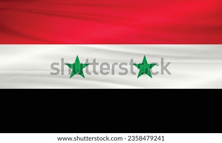 Illustration of Syria Flag and Editable vector Syria Country Flag