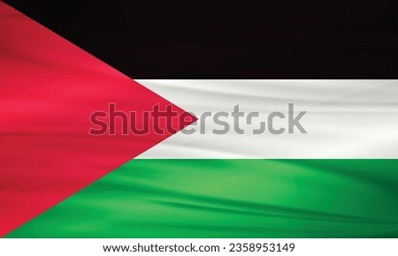 Illustration of Palestine Flag and Editable vector Palestine Country Flag
