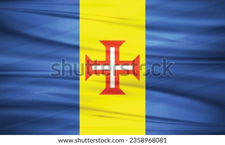 Illustration of Madeira Flag and Editable vector Madeira Country Flag