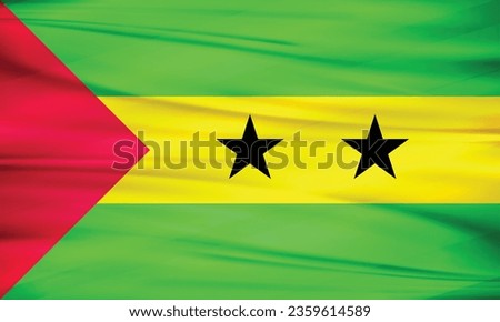 Illustration of Sao Tome Principe Flag and Editable vector Sao Tome Principe Country Flag