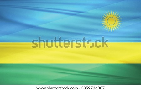 Illustration of Rwanda Flag and Editable Vector of Rwanda Country Flag