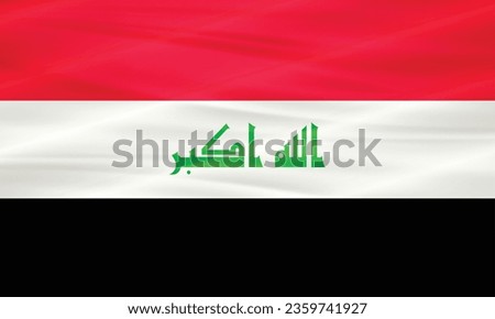 Illustration of Iraq Flag and Editable Vector of Iraq Country Flag