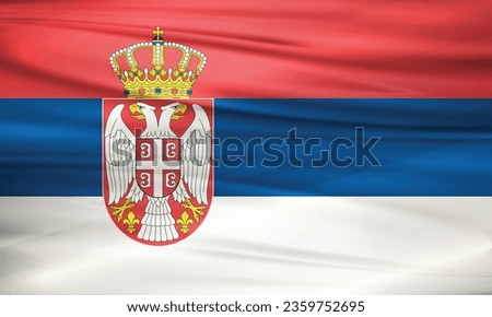 Illustration of Serbia Flag and Editable Vector of Serbia Country Flag