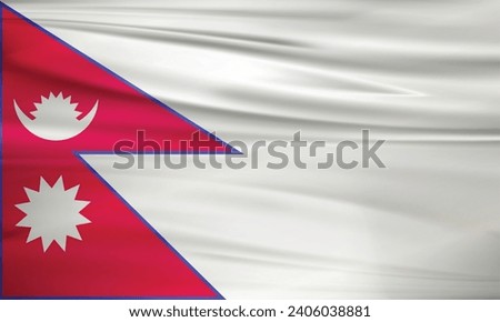 Illustration of Nepal Flag and Editable vector Nepal Country Flag