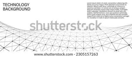 Vector grid. 3d perspective background. Wireframe mesh. Vector technology background.