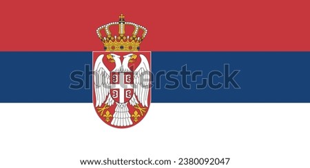 National flag of Serbia that can be used for celebrating Serbia national days. Vector illustration