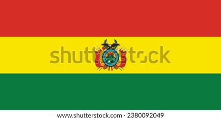 National flag of Bolivia that can be used for celebrating Bolivia national days. Vector illustration