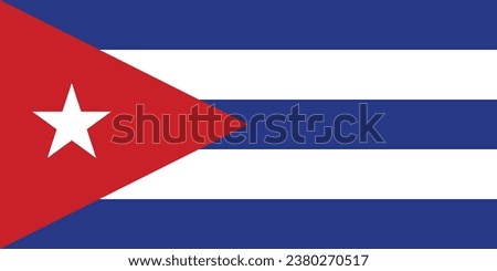 National flag of Cuba that can be used for celebrating Cuba national days. Vector illustration