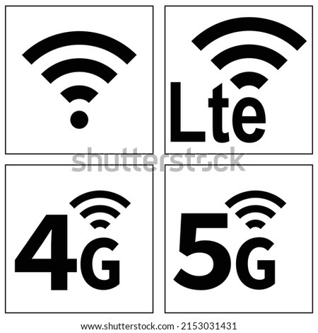 Lte,4G,5G, ICON VECTOR LOGO,TECHNOLOGY ICON SYMBOL.