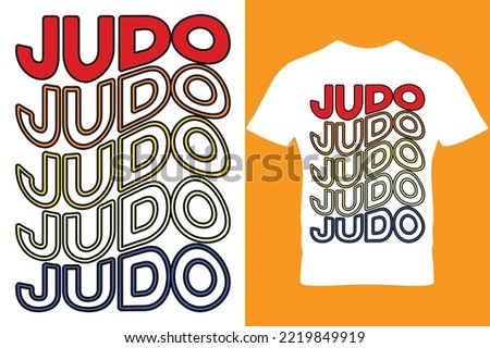 Retro JUDO T Shirt Designs, Typography T shirt Design, 