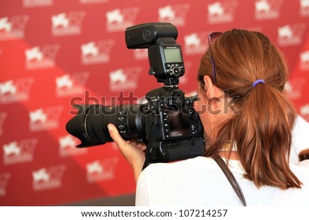 VENICE, ITALY - SEPTEMBER 04: Photographers taking pictures at 67th Venice Film Festival September 04, 2010 in Venice, Italy.