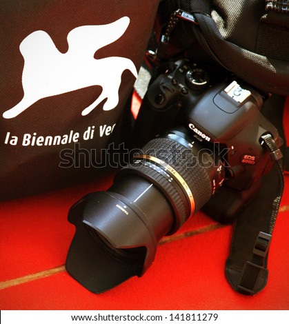 VENICE - SEPTEMBER 7: Camera ready on the red carpet at 69th Venice Film Festival on September 7, 2012 in Venice, Italy.