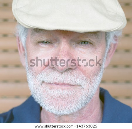 Caucasian man with cap
