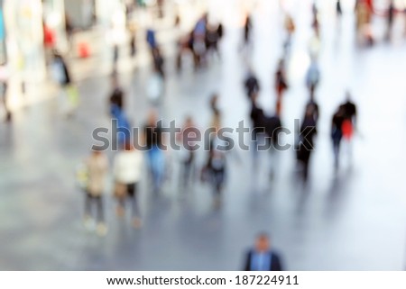 People abstract background, intentionally blurred post production