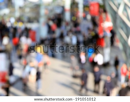 People crowd, blurred post-production