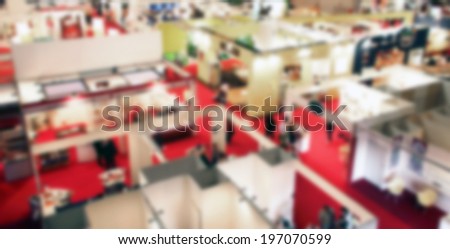 Fair show, intentionally blurred post production background