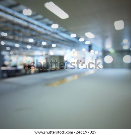 Interiors lights background. Intentionally blurred post production.
