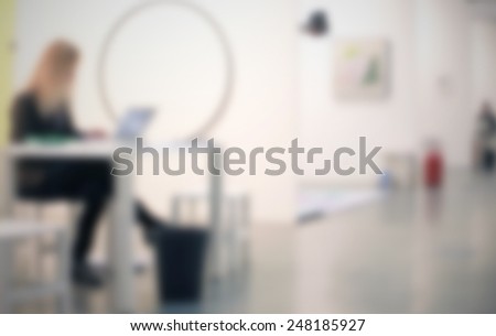 Art gallery background. Intentionally blurred post production.