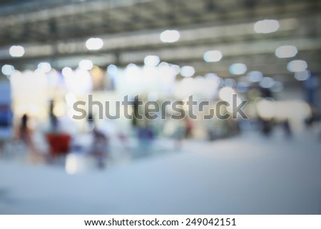 Trade show generic background. Intentionally blurred post production.