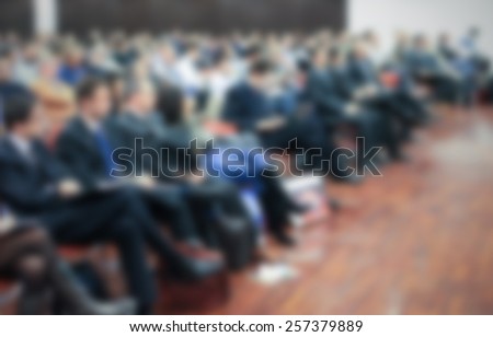 Meeting conference generic background. Intentionally blurred editing post production.