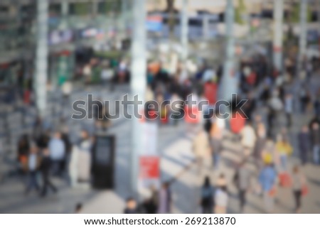 People abstract background. Intentionally blurred editing post production.