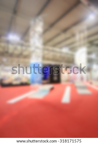 Trade show generic background, intentionally blurred post production.