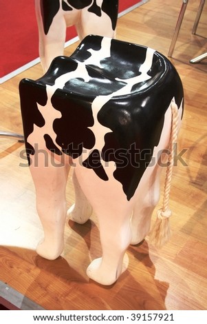 MILAN, ITALY - JUNE 10: A kind of cow colored stool at Tuttofood 2009, World Food Exhibition June 10, 2009 in Milan, Italy.
