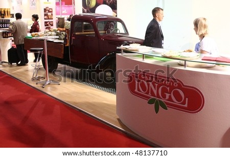 MILAN, ITALY - JUNE 10: Exhibition of local products, Longo stand at Tuttofood 2009, World Food Exhibition June 10, 2009 in Milan, Italy.
