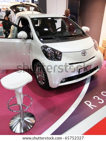 MILAN, ITALY - OCT. 20: iQ Micro car in exhibition at SMAU, international fair of business intelligence and information technology October 20, 2010 in Milan, Italy.