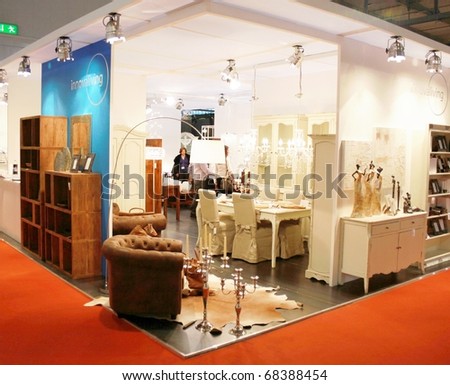MILAN, ITALY - JANUARY 15: People look at interior design solutions and accessories exhibition during Macef, International Home Show Exhibition January 15, 2010 in Milan, Italy.