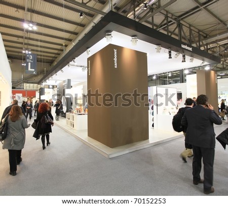 MILAN, ITALY - JANUARY 28: Looking for design solutions and interior decoration products at Macef, International Home Show Exhibition January 28, 2011 in Milan, Italy.