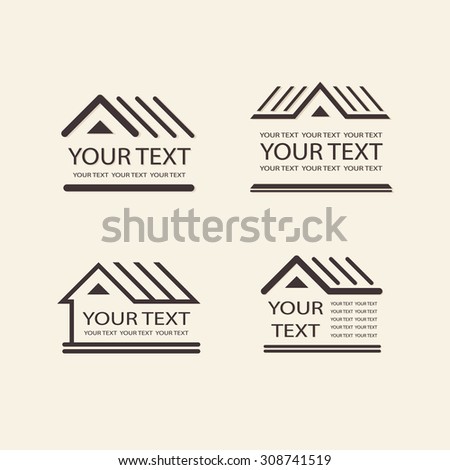 House logo set. Template vector property. Icon for your design