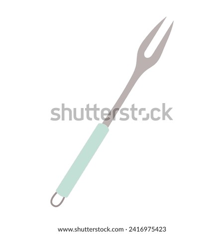 Two-prong fork icon. Kitchen Utensil. Cartoon illustration of kitchen ladle vector icon.
