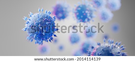 Macro coronavirus(covid-19) cell delta plus variant. B.1.617.2 E484Q L452R.COVID 19 Delta plus variant Sars ncov 2 2021.Mutated coronavirus SARS-CoV-2 flu disease pandemic, 3D render illustration