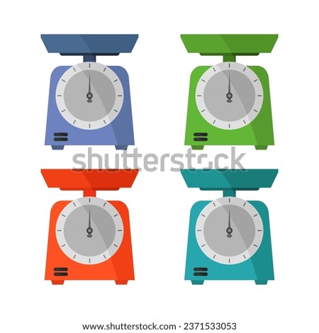 Kitchen scales illustrated in vector on background