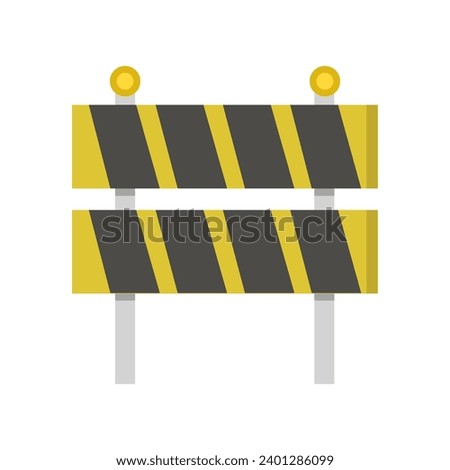 Roadblock illustrated on white background