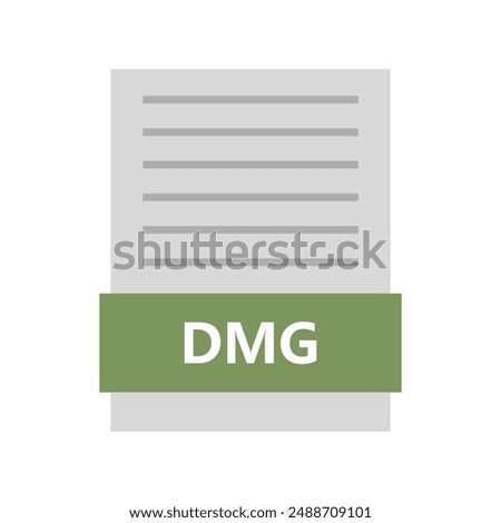 dmg file icon illustrated on background