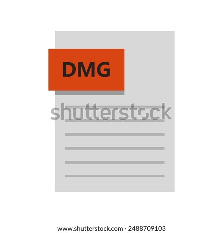 dmg file icon illustrated on background