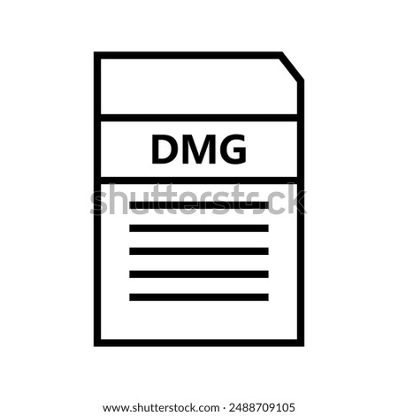 dmg file icon illustrated on background