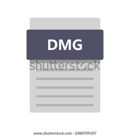 dmg file icon illustrated on background