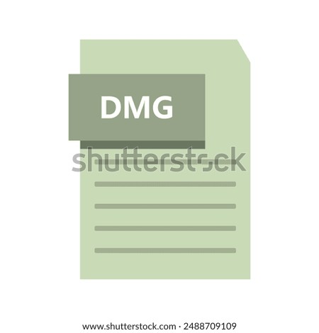 dmg file icon illustrated on background