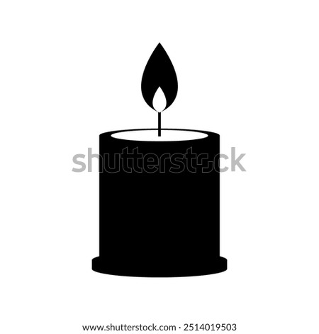 Candle icon illustrated on background