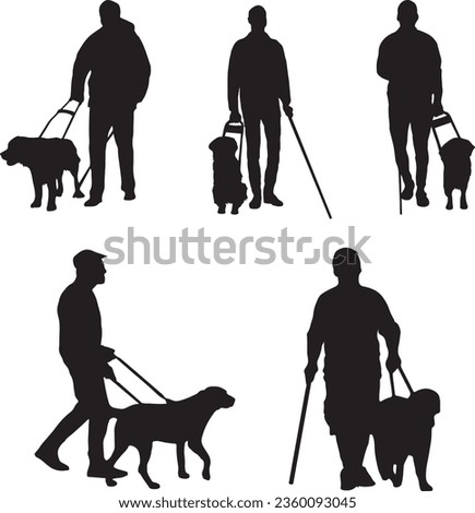 Guide Dog Silhouette Vector Graphic Pack