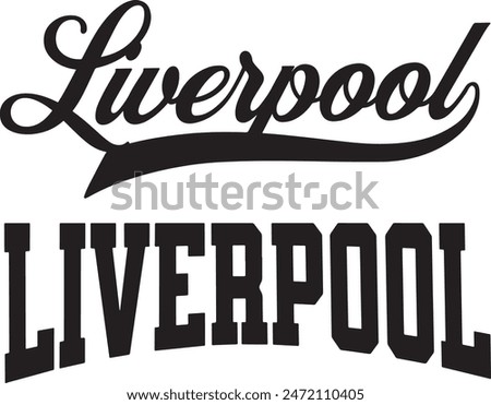 Liverpool England Word Vector Illustration