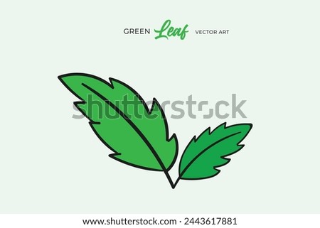 Green leaf Vector art Image