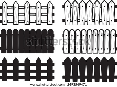 Farm fence vector, fence clipart, fence silhouette, fence cut file