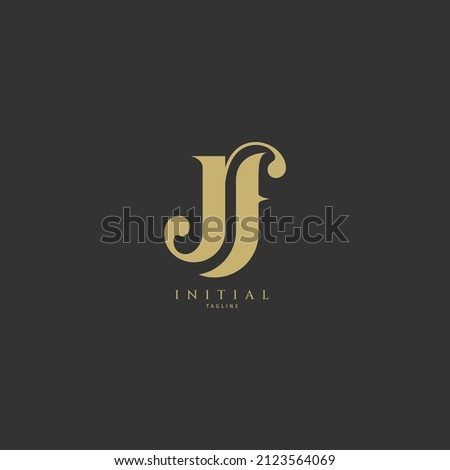 J, F, JF handwriting logo of initial signature