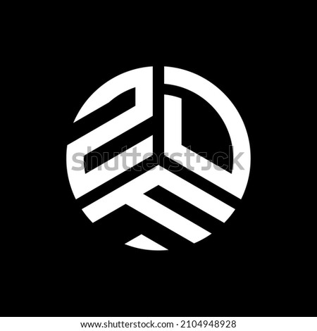 ZDF letter logo design on black background. ZDF creative initials letter logo concept. ZDF letter design.