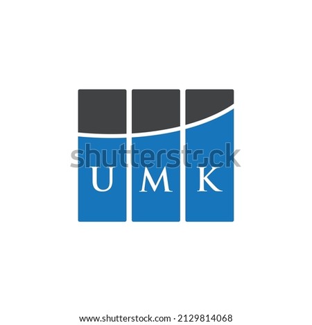 UMK letter logo design on white background. UMK creative initials letter logo concept. UMK letter design.
