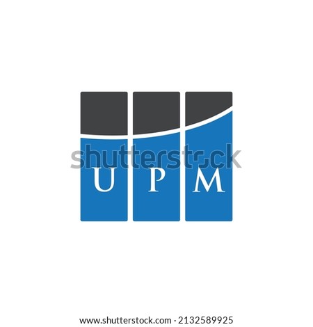 UPM letter logo design on white background. UPM creative initials letter logo concept. UPM letter design.
